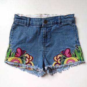 Stella McCartney Kids Embroidered Denim Shorts - Size 8